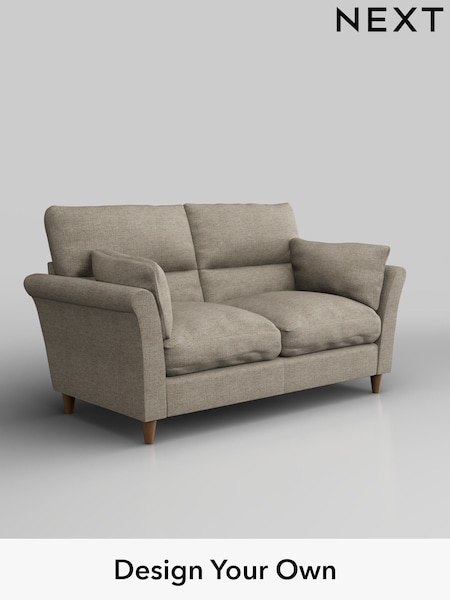 Woven Chenille Easy Clean/Mid Natural Hartley Highback Relaxed Sit (H36116) | £1,225