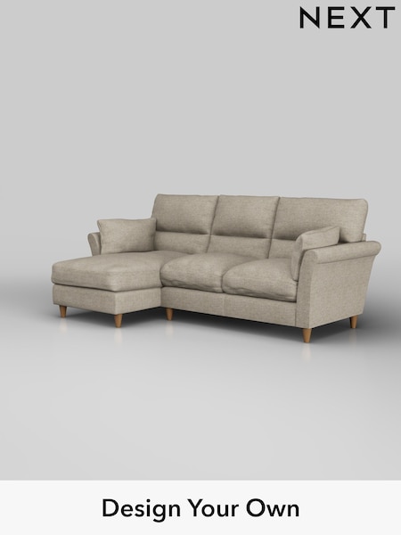 Woven Chenille Easy Clean/Mid Natural Hartley Highback Relaxed Sit (H36116) | £1,950