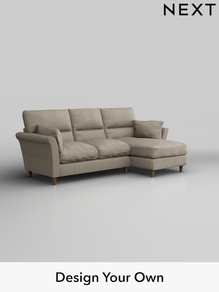 Woven Chenille Easy Clean/Mid Natural Hartley Highback Relaxed Sit (H36116) | £1,950