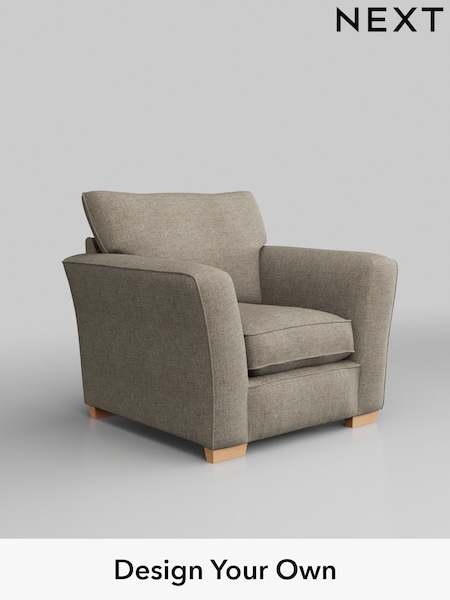 Woven Chenille Easy Clean/Mid Natural Heath Highback (H36117) | £750