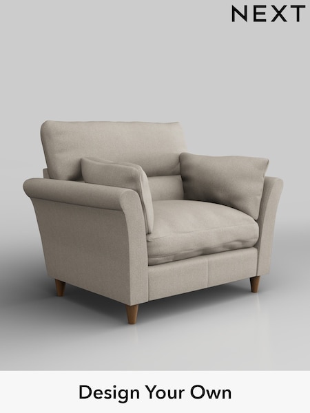 Tweedy Chenille/Oyster Hartley Highback Relaxed Sit (H36140) | £875