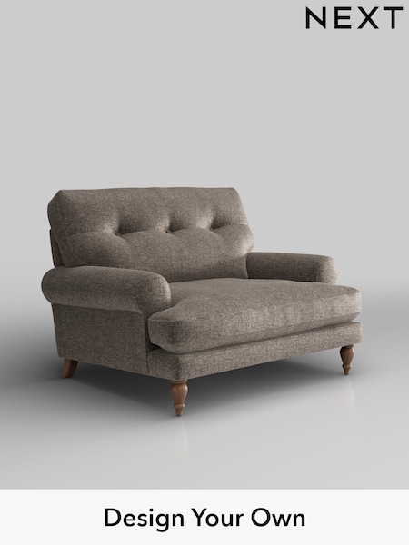 Plush Chenille/Mink Brown Erin Buttoned Back Deep Relaxed Sit (H36151) | £1,025