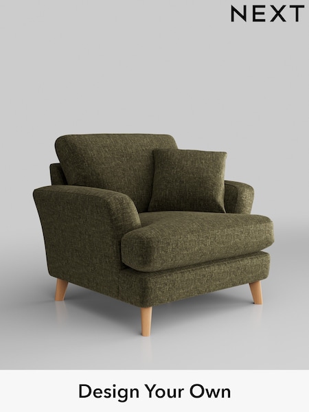 Plush Chenille/Moss Green Conway Relaxed Sit (H36152) | £875