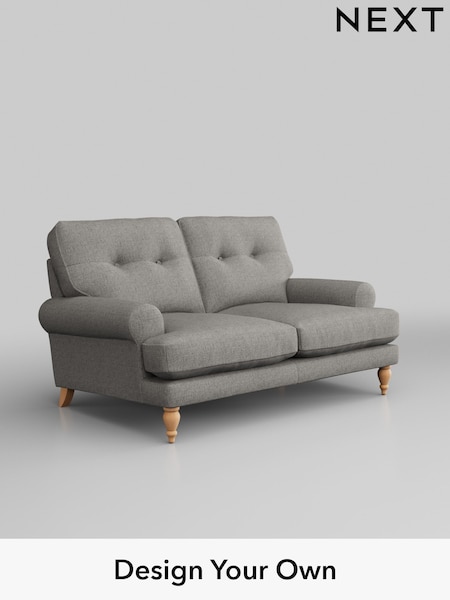 Woven Chenille Easy Clean/Light Grey Erin Buttoned Back Deep Sit (H36160) | £1,175