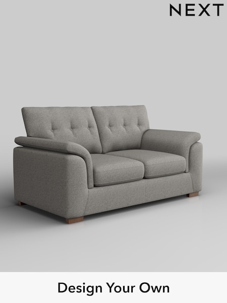 Woven Chenille Easy Clean/Light Grey Hayden Buttoned Back (H36161) | £1,125