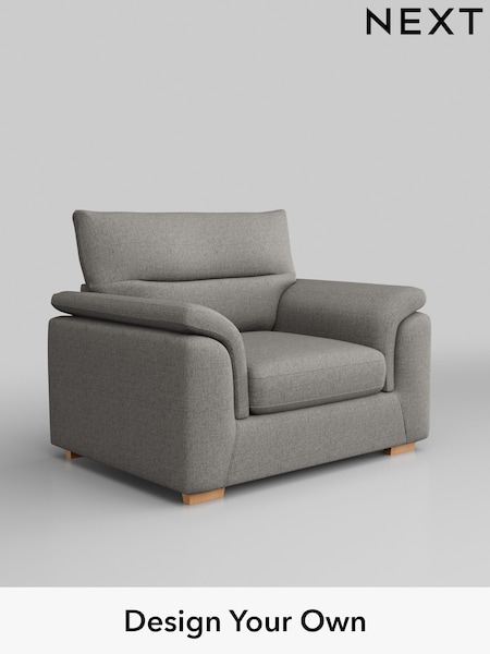 Woven Chenille Easy Clean/Light Grey Hayden Highback (H36164) | £850
