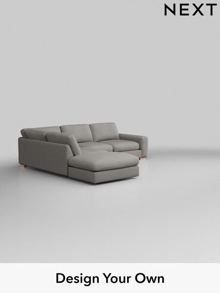 Woven Chenille Easy Clean/Light Grey Houghton Deep Relaxed Sit (H36165) | £2,675