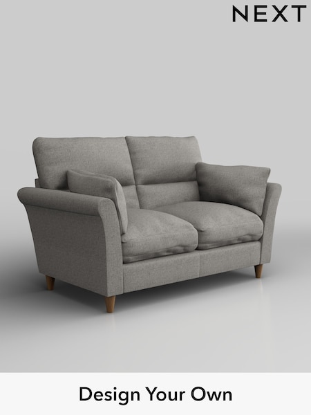 Woven Chenille Easy Clean/Light Grey Hartley Highback Relaxed Sit (H36169) | £1,125