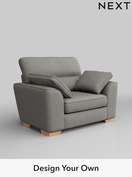 Woven Chenille Easy Clean/Light Grey Stamford Highback (H36170) | £899