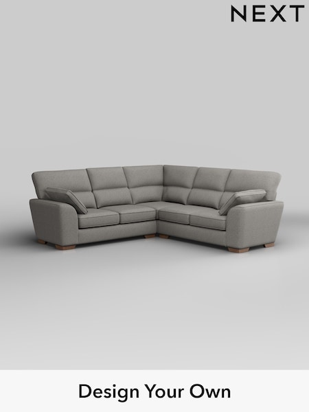 Woven Chenille Easy Clean/Light Grey Stamford Highback (H36170) | £2,425