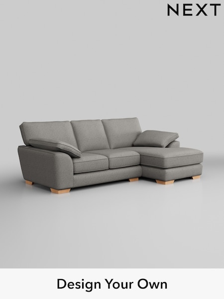Woven Chenille Easy Clean/Light Grey Stamford Grand Relaxed Sit (H36174) | £2,275