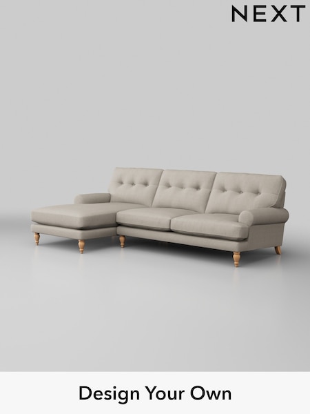 Tweedy Chenille/Oyster Erin Buttoned Back Deep Relaxed Sit (H36197) | £1,899