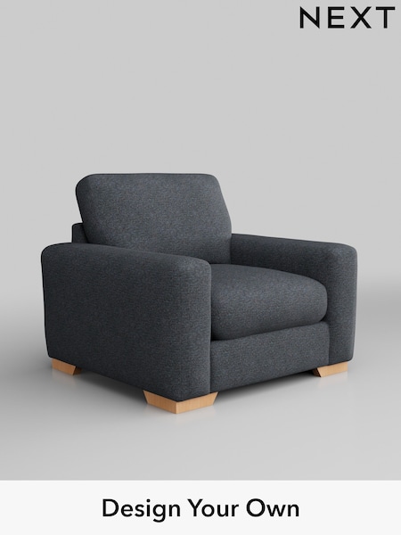 Tweedy Chenille/Navy Blue Houghton Deep Relaxed Sit (H36232) | £825