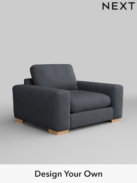 Tweedy Chenille/Navy Blue Houghton Deep Relaxed Sit (H36232) | £925