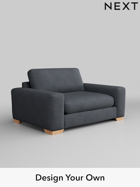 Tweedy Chenille/Navy Blue Houghton Deep Relaxed Sit (H36232) | £1,099