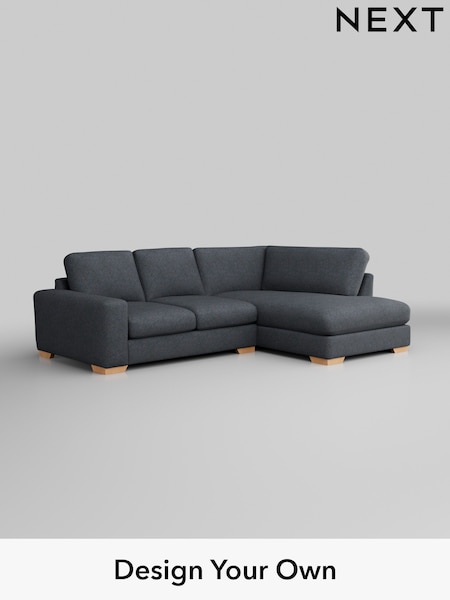 Tweedy Chenille/Navy Blue Houghton Deep Relaxed Sit (H36232) | £2,050