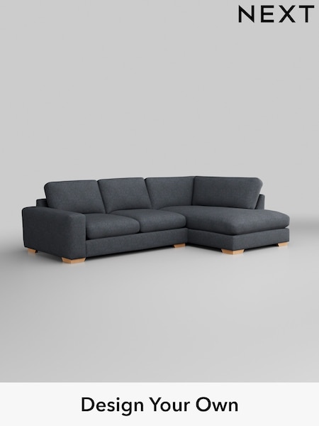 Tweedy Chenille/Navy Blue Houghton Deep Relaxed Sit (H36232) | £2,150