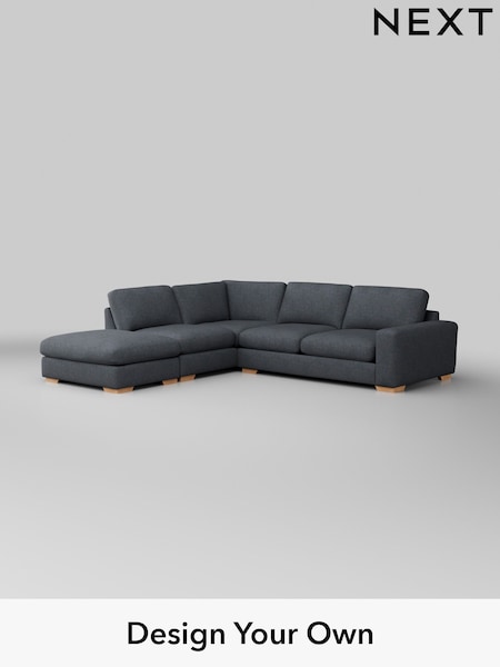 Tweedy Chenille/Navy Blue Houghton Deep Relaxed Sit (H36232) | £2,525