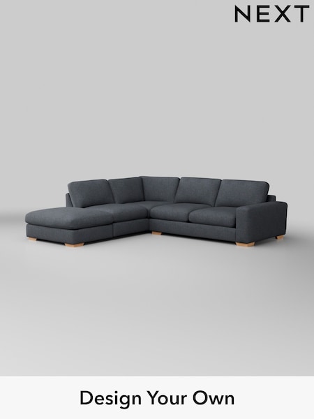 Tweedy Chenille/Navy Blue Houghton Deep Relaxed Sit (H36232) | £2,475