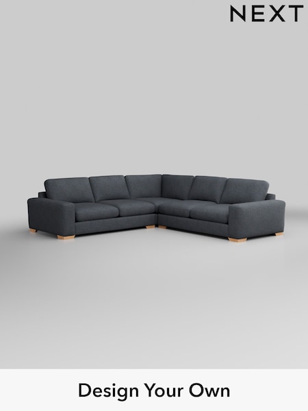 Tweedy Chenille/Navy Blue Houghton Deep Relaxed Sit (H36232) | £2,775