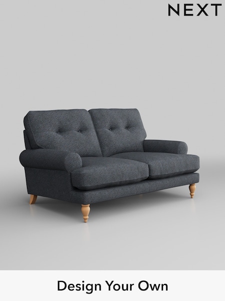 Tweedy Chenille/Navy Blue Erin Buttoned Back Deep Relaxed Sit (H36233) | £1,125