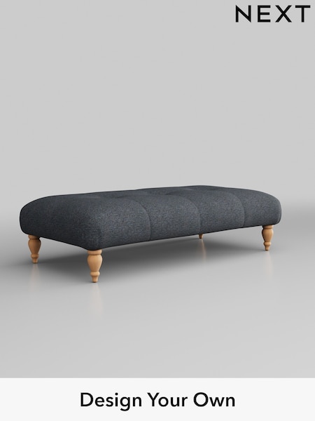 Tweedy Chenille/Navy Blue Erin Buttoned Back Deep Sit (H36234) | £450