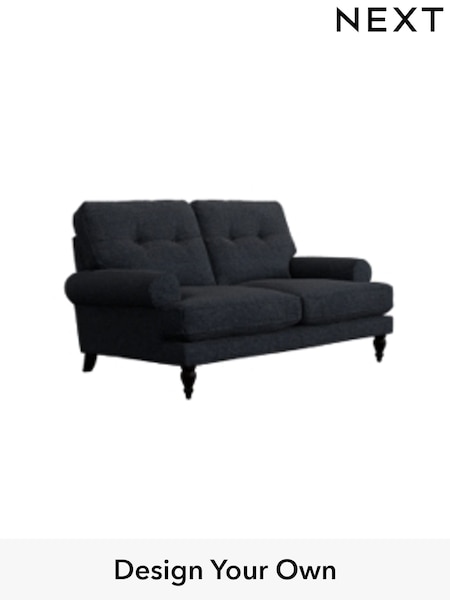 Tweedy Chenille/Navy Blue Erin Buttoned Back Deep Sit (H36234) | £1,075
