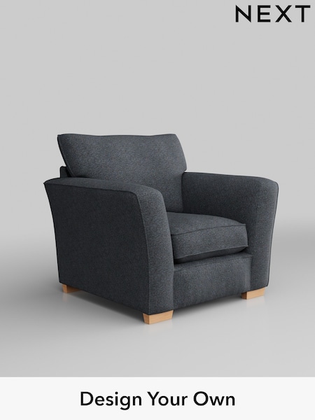 Tweedy Chenille/Navy Blue Heath Highback (H36235) | £650