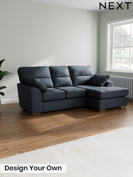 Tweedy Chenille/Navy Blue Stamford Highback (H36241) | £1,625