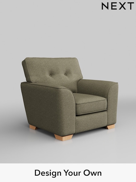 Tweedy Chenille/Mid Moss Green Stamford Buttoned Back (H36247) | £699