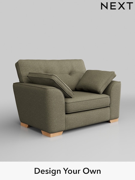 Tweedy Chenille/Mid Moss Green Stamford Buttoned Back (H36247) | £799