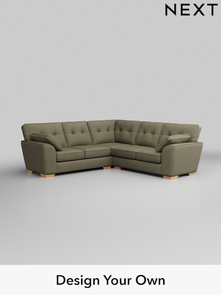 Tweedy Chenille/Mid Moss Green Stamford Buttoned Back (H36247) | £2,275