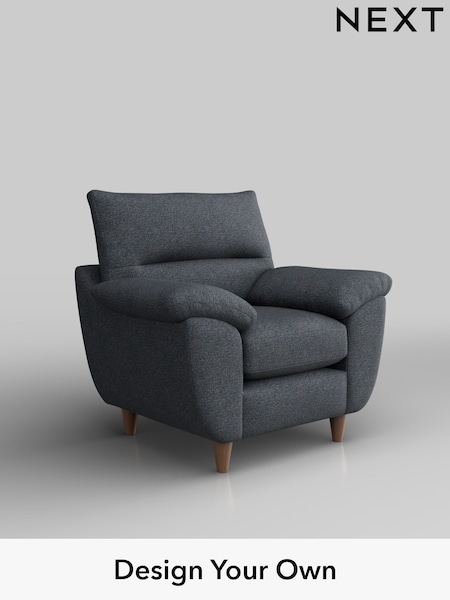Tweedy Chenille/Navy Blue Elliot Highback (H36248) | £575
