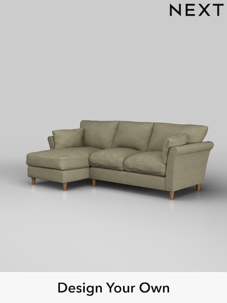 Tweedy Chenille/Mid Moss Green Hartley Relaxed Sit (H36251) | £1,799