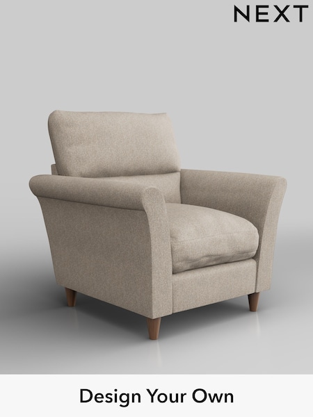 Tweedy Chenille/Mid Natural Hartley Highback Relaxed Sit (H36257) | £775