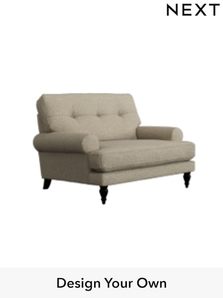 Tweedy Chenille/Mid Natural Erin Buttoned Back Deep Sit (H36262) | £875