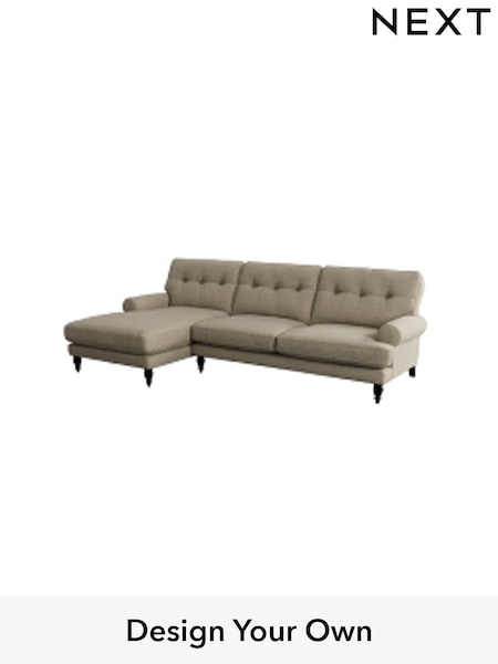 Tweedy Chenille/Mid Natural Erin Buttoned Back Deep Sit (H36262) | £1,850