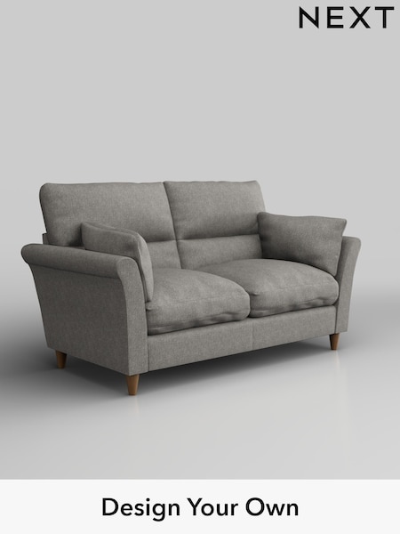 Tweedy Chenille/Mid Grey Hartley Highback Relaxed Sit (H36282) | £1,125