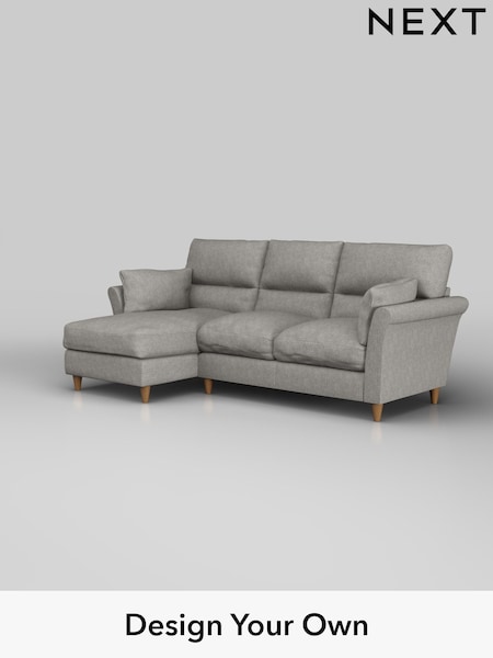 Tweedy Chenille/Mid Grey Hartley Highback Relaxed Sit (H36282) | £1,850