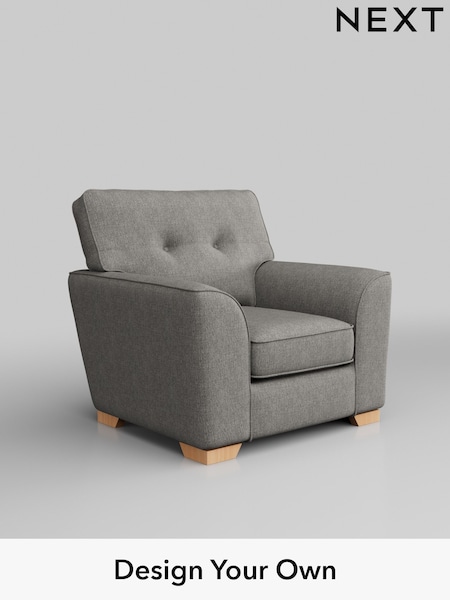 Tweedy Chenille/Mid Grey Stamford Buttoned Back (H36299) | £699