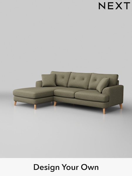 Tweedy Chenille/Mid Moss Green Parker Buttoned Back (H36302) | £2,099