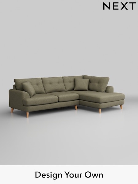 Tweedy Chenille/Mid Moss Green Parker Buttoned Back (H36302) | £2,175