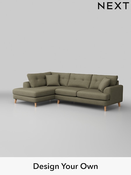 Tweedy Chenille/Mid Moss Green Parker Buttoned Back (H36302) | £2,275