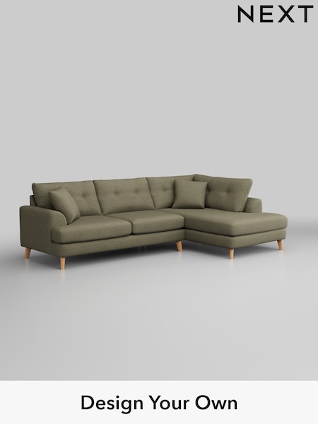 Tweedy Chenille/Mid Moss Green Parker Buttoned Back (H36302) | £2,275