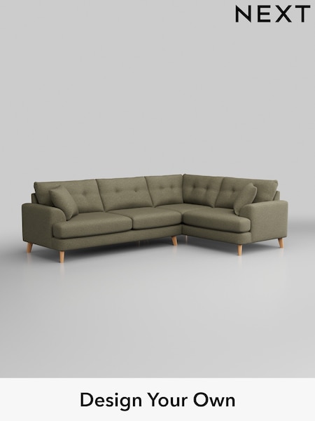 Tweedy Chenille/Mid Moss Green Parker Buttoned Back (H36302) | £2,325