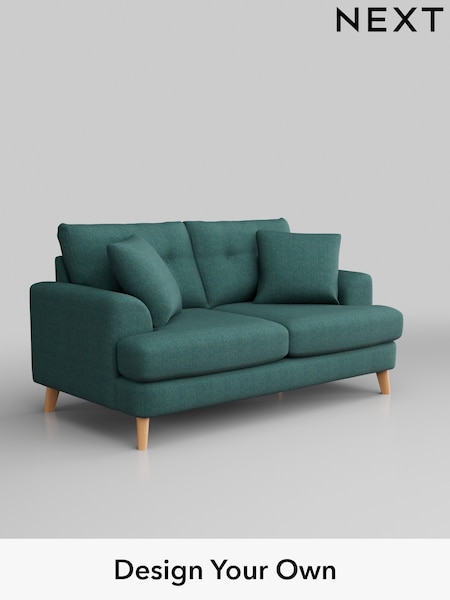 Tweedy Chenille/Dark Teal Green Parker Buttoned Back (H36312) | £1,199