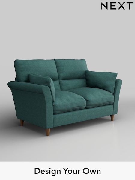 Tweedy Chenille/Dark Teal Green Hartley Highback Relaxed Sit (H36351) | £1,025