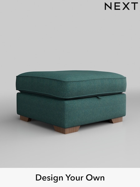 Tweedy Chenille/Dark Teal Green Stamford Buttoned Back (H36359) | £450