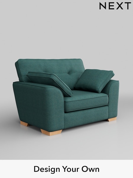 Tweedy Chenille/Dark Teal Green Stamford Buttoned Back (H36359) | £799