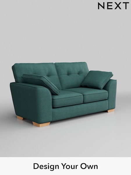Tweedy Chenille/Dark Teal Green Stamford Buttoned Back (H36359) | £1,075